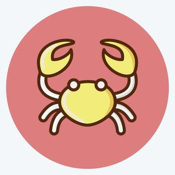 Icon Crab. suitable for Meat. flat style. simple design editable. design template vector. simple illustration vector