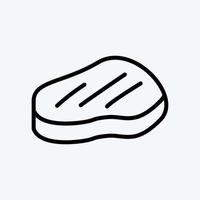 Icon Steak. suitable for Meat. line style. simple design editable. design template vector. simple illustration vector