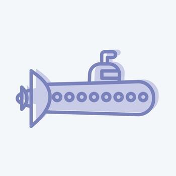 Icon Submarine. suitable for Education symbol. two tone style. simple design editable. design template vector. simple illustration vector