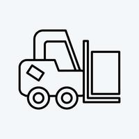 Icon Forklift. suitable for Education symbol. line style. simple design editable. design template vector. simple illustration vector