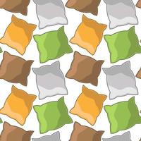 Seamless vector pattern with a cozy colorful pillows