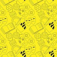 Seamless vector pattern with Hobbies and Creativity