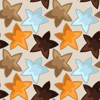 Seamless vector pattern with cozy colored stars