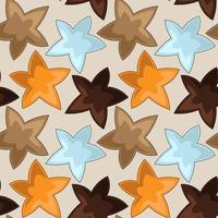 Seamless vector pattern with cozy colored stars