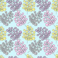 Seamless vector pattern with color wedding flower