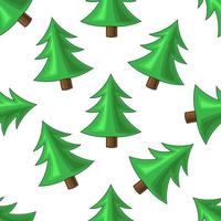 Seamless vector pattern with little Christmas tree