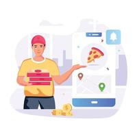 Illustrative vector of delivery