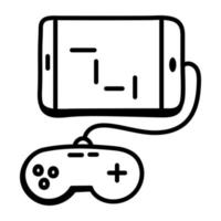 A mobile game doodle icon download vector