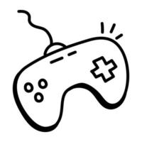 Modern hand drawn icon of game controller vector