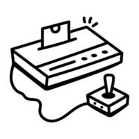 An icon of retro game doodle design vector