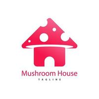 Mushroom House Logo Template vector