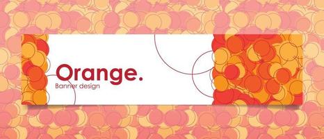 Orange Autumn Rounds Pattern Banner Template vector