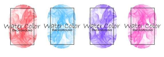 collection of watercolor backgrounds, with various colors, suitable for wedding covers, celebrations, invitations, etc. vector