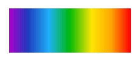 espectro de luz óptica. fondo degradado del arco iris. espectro de color electromagnético visible para el ojo humano. esquema de color de infrarrojo a ultravioleta. ilustración vectorial aislado sobre fondo blanco vector