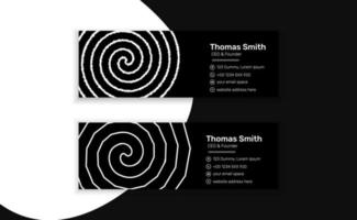 black and White email signature design vector