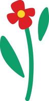 Red poppy flower. Vector illustration