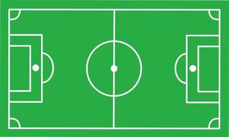 Top view of Soccer field, vector illustration. Football field with lines and areas.
