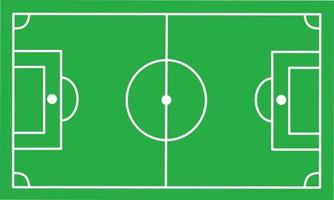 Top view of Soccer field, vector illustration. Football field with lines and areas.