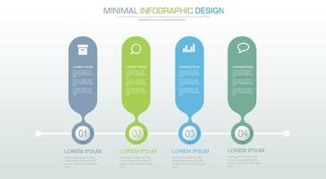 plantilla de infografía empresarial con icono, ilustración de diseño vectorial vector