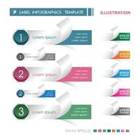 plantilla infográfica de etiquetas, elemento de diseño vectorial vector