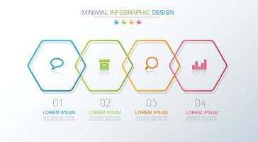 plantilla de infografía empresarial con icono, ilustración de diseño vectorial vector