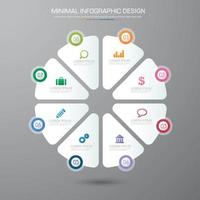 plantilla de infografía empresarial con icono, ilustración de diseño vectorial vector