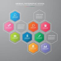 plantilla de infografía empresarial con icono, ilustración de diseño vectorial vector