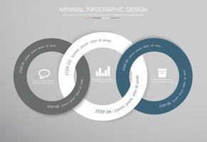 plantilla de infografía empresarial con icono, ilustración de diseño vectorial vector