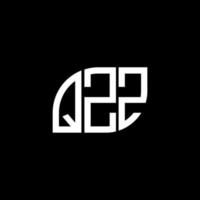 QZZ letter logo design on black background. QZZ creative initials letter logo concept. QZZ letter design. vector
