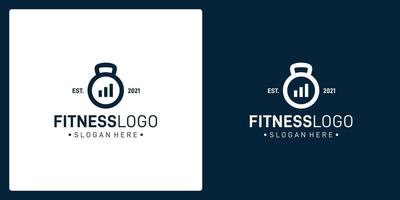 barbell logo shape and financial investment logo. vector premium.