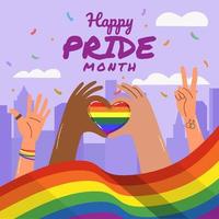 Happy Pride Month Concept vector