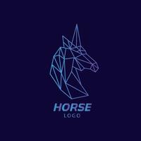 caballo pegaso abstracto con logo de forma poligonal vector