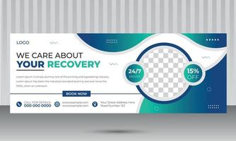 Medical Health Social media banner and Cover Design Template vector