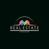 real estate house logo template design for brand or company and other vector