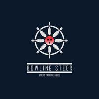Bowling steer logo template design vector for brand or company and other