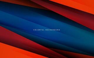 Abstract geometric paper overlap multicolor background vector