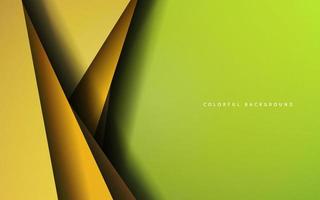 Abstract geometric overlap layer green background vector