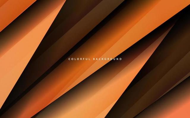 Abstract brown overlap layer papercut background vector