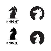 Chess knight role logo vector, Chess piece vector icons