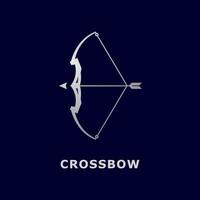 Crossbow logo template, simple archery logo with gradient color vector