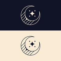 Moon logo vector icon design template