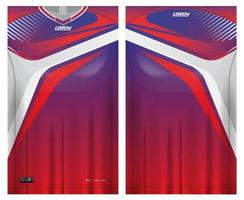 jersey sport shirt template design for soccer sport, basket ball, running uniform in front view, back view. shirt mockup vector, design very simple and easy to custom vector