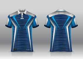 Diseño de uniforme de camisa de polo, se puede utilizar para bádminton, golf en la vista frontal, vista posterior. vector de maqueta de jersey, diseño premium muy simple y fácil de personalizar