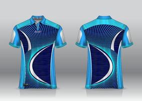 Polo shirt uniform design, can be used for badminton, golf in front view, back view. jersey mockup Vector, design premium very simple and easy to customize vector