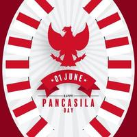 Pancasila Day Indonesian national holiday vector