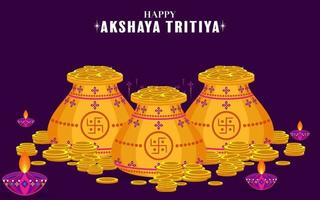 festival religioso indio akshaya tritiya vector