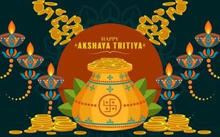 Indian Religious Festival Akshaya Tritiya vector