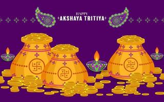 festival religioso indio akshaya tritiya vector