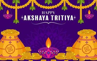 festival religioso indio akshaya tritiya vector