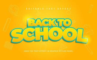 back to school editable text effect template vector